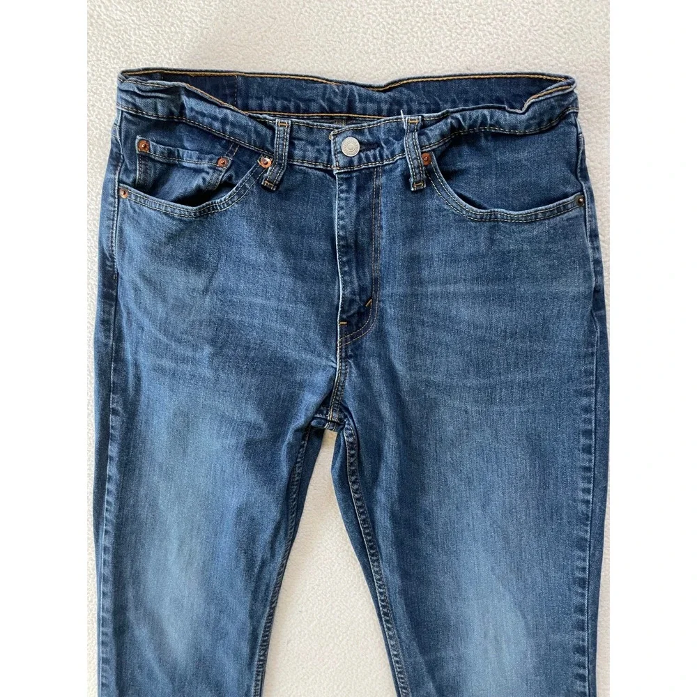 Levi's Men 34x28 511 Slim Fit Jeans Blue Medium Wash Denim Stretch Labeled 34x30
